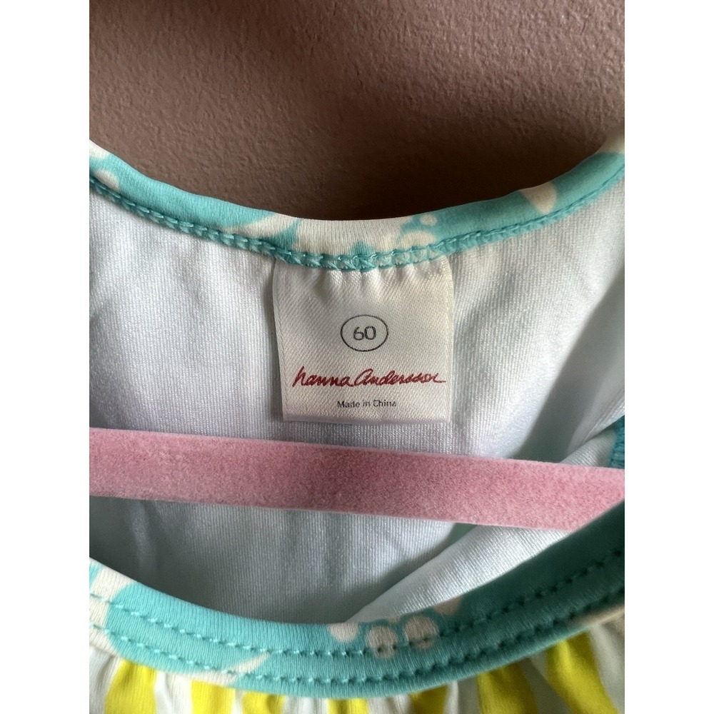 Hanna Andersson Flutter Sleeve One Piece Swimsuit Floral Blur‎ Yellow Size 3-6 M - Picture 5 of 10